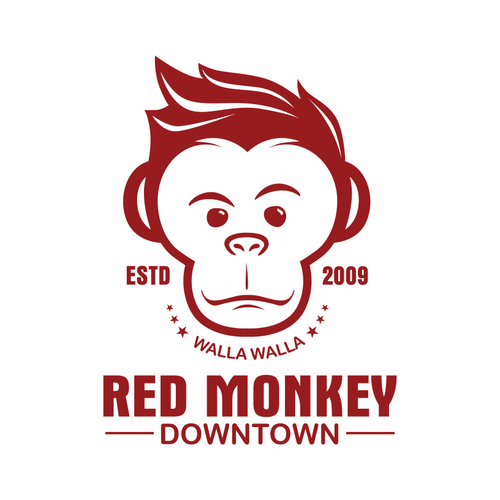 new monkey logo Design by d'jront