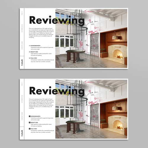 Powerpoint presentation for 3D visualisation company Design by velvetmade