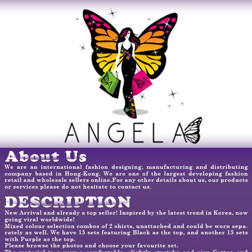 Help Angela Fashion  with a new banner ad Réalisé par Tanvir Rahim
