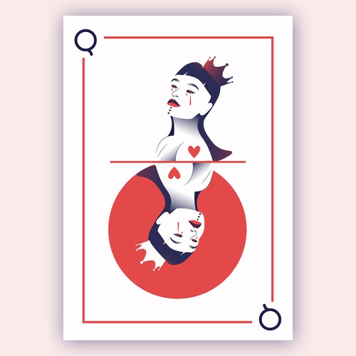 Original Artistic Poker Card Design Design por Zeuvy