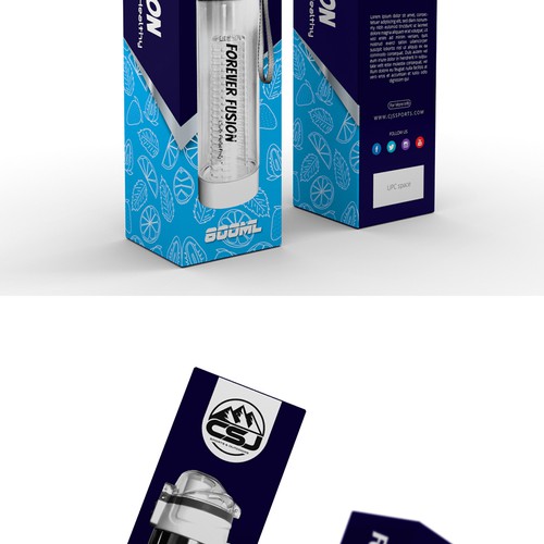 Custom Box For Water Bottle Product packaging contest
