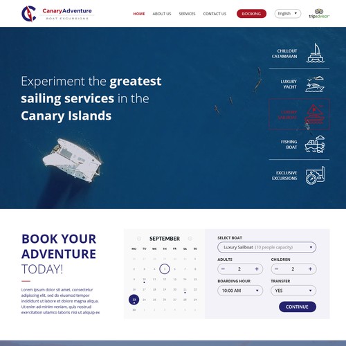 "Diseño web agencia de excursiones marítimas." ganador Diseño de página web por byBeatrice