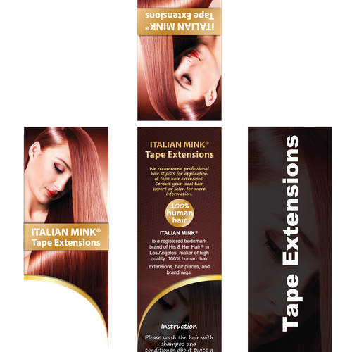 New hair extension package for his her hair Product packaging