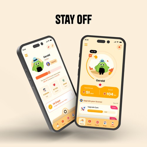 Use our wireframes to create anti doomscrolling app! - GUARANTEED Design by MercClass