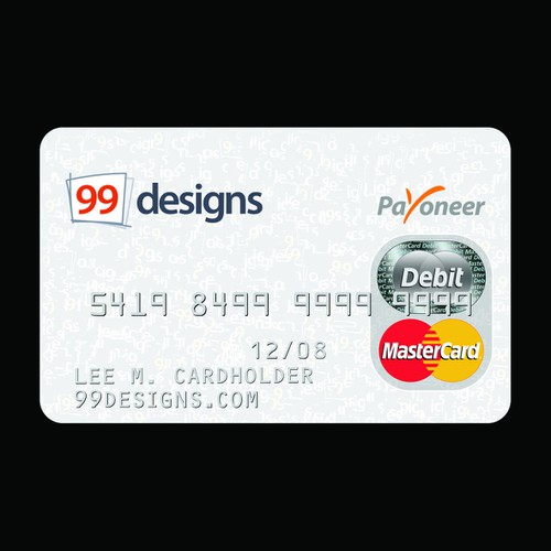 Prepaid 99designs MasterCard® (powered by Payoneer) Design by Monotone