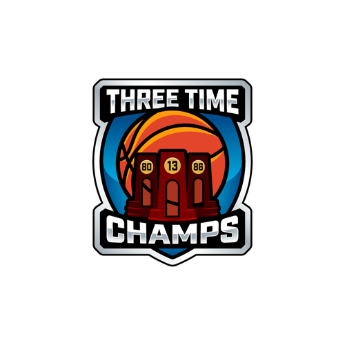 Basketball Logo for Team 'Three-Time Champs' - Your Winning Logo Featured on Major Sports Network Design by xale