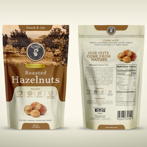 Create a great product package for Aznut hazelnuts Design by Advant7