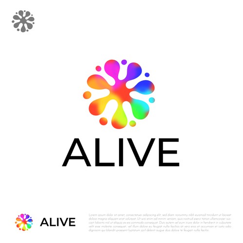 Design Design a logo for a research project called: ALIVE por feliks.id