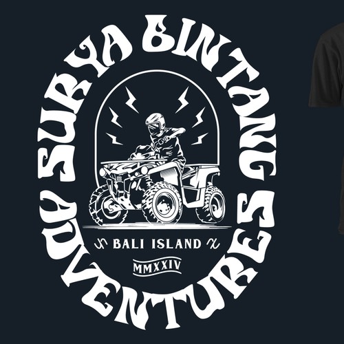 vintage bali jungle rafting Design by Sendisign