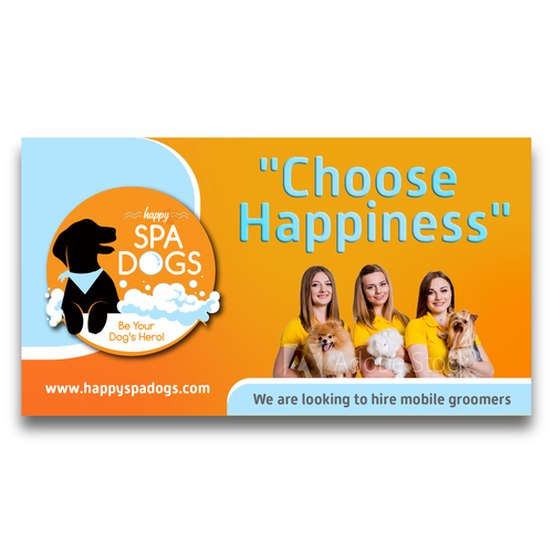 Choose Happiness Banner Design Design von Armando costa