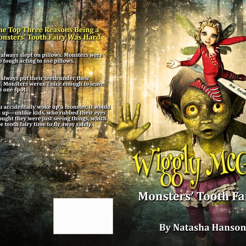 Childrens Book Cover about a Monsters' Tooth Fairy (ages 5-8) Design by DHMDesigns
