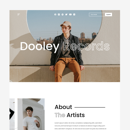 Design a website for artists of a London-based record label. Design by Neutron Design