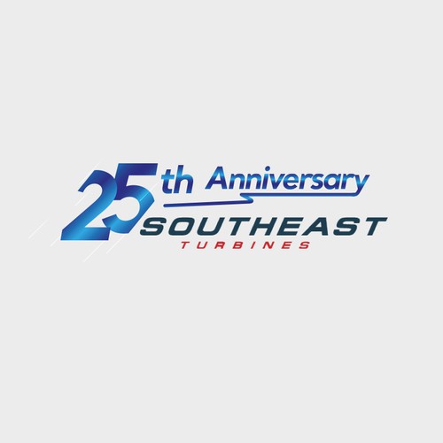 Modern 25th Anniversary Logo Design by OUATIZERGA Djamal