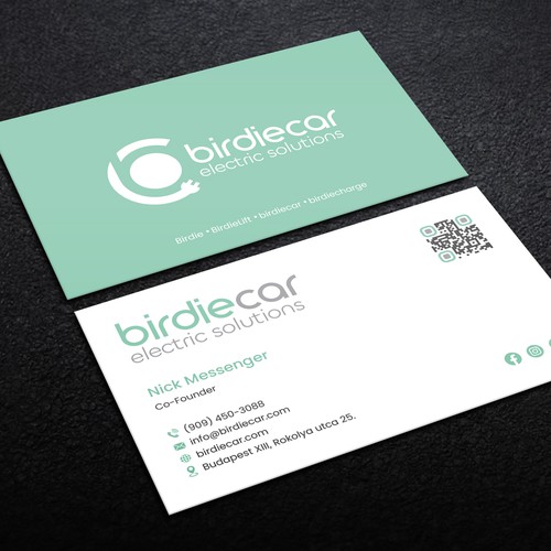 business card for company called birdie Design by Lvana_art©