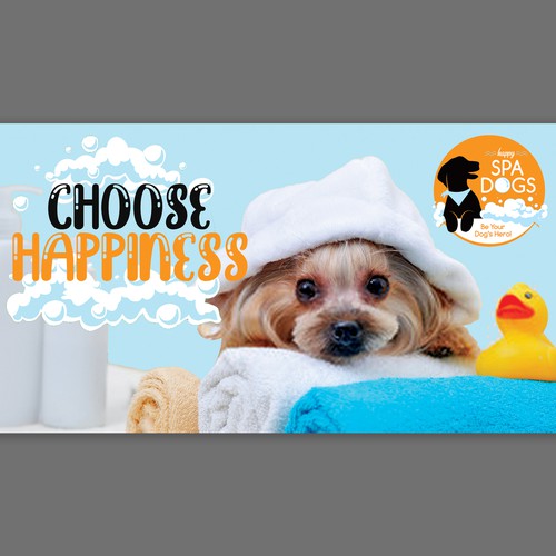 Choose Happiness Banner Design Design von The Cloud Digital