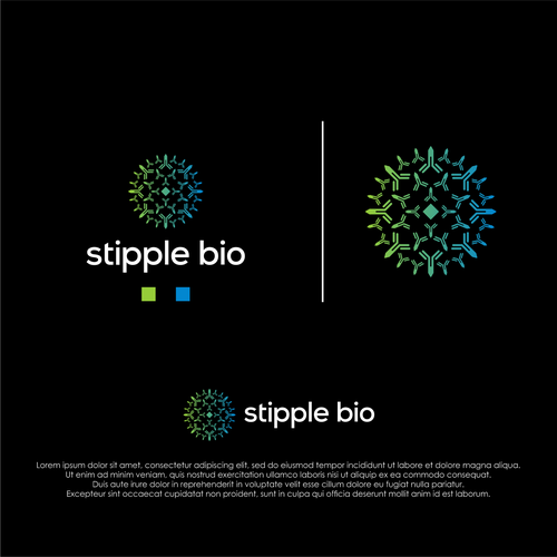 Design a logo for a biotech that uses "molecular stippling" to map out cancer's vulnerabilities Design by Nurseart13