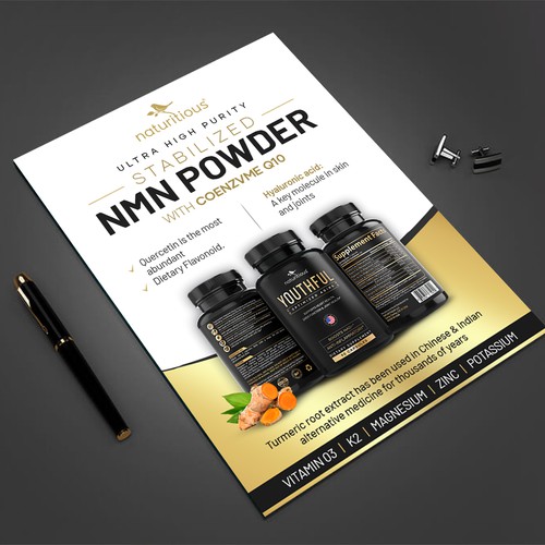 Guaranteed ! Anti-aging Supplement flyer or Leaflet Design by 123Graphics