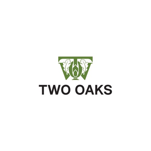 Construction, 3 business owners, use the work TWO oaks in our logo , very bold and intense  graphic Design by Color Dot