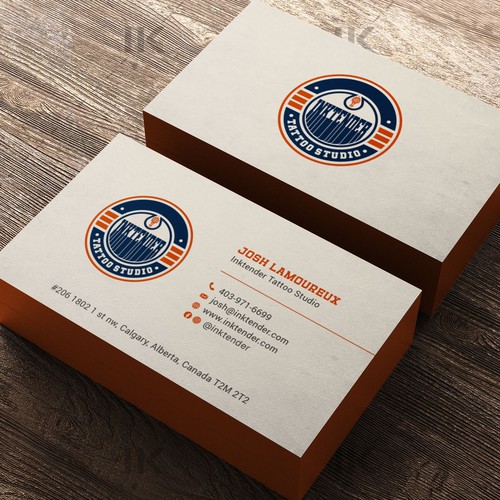 I need a strong business card design for my custom tattoo studio Inktender-ontwerp door IK_Designs