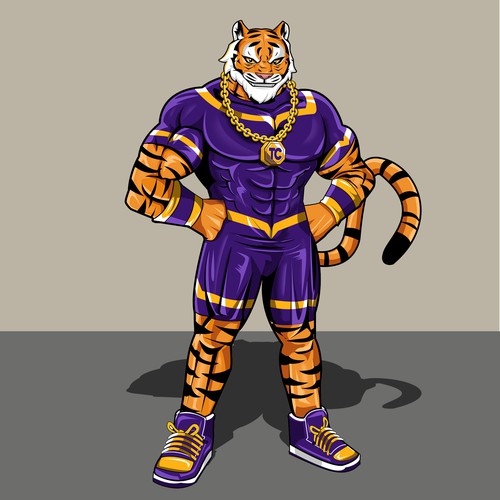 I need a Marvel comics style superhero tiger mascot. Design by Artist86