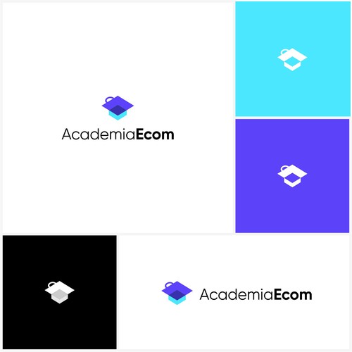 Academia Ecom - Logo For Online Ecommerce Learning Center Design by @fakfokhufu