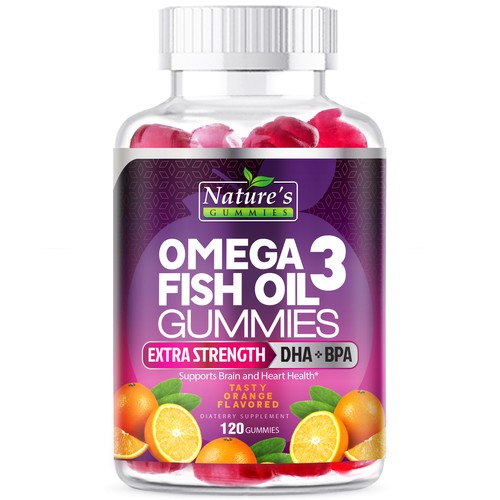 Diseño de Tasty Omega 3 Fish Oil Gummies Design needed for Nature's Gummies de agooshe