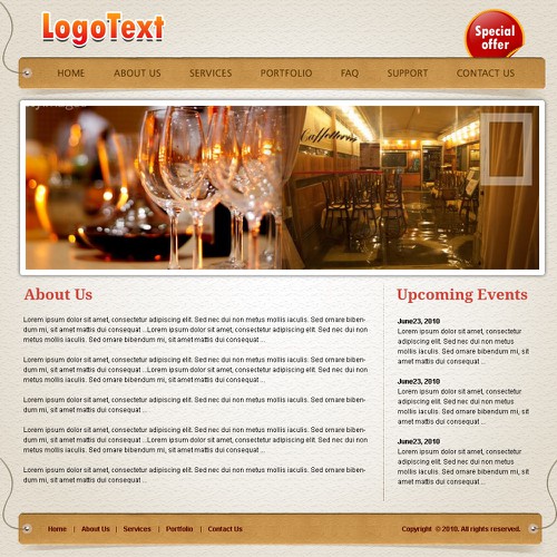1-3 Page Website Template Design von vinodkhakra