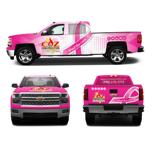 Breast Cancer Awarness Truck! Design by shudax