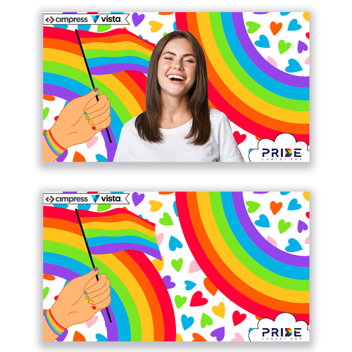 Virtual backgrounds for PRIDE month (multiple winners) Design by Ky.W.