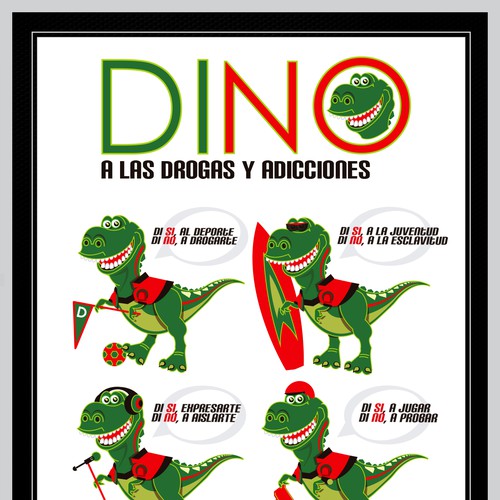 Mascota Dino A Las Drogas Y Adicciones Logo Design Contest 99designs