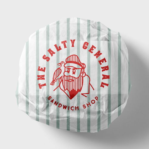 Salty New England General Store / sandwich shop combining classic text & modern imagery Design by RobertEdvin