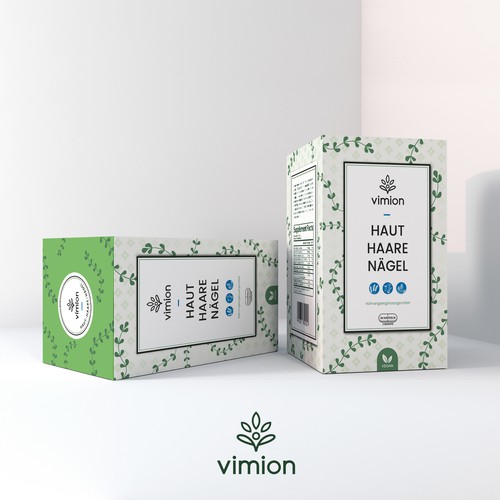 Packaging design for a German brand of high-quality food supplements Design by Francesca Macri