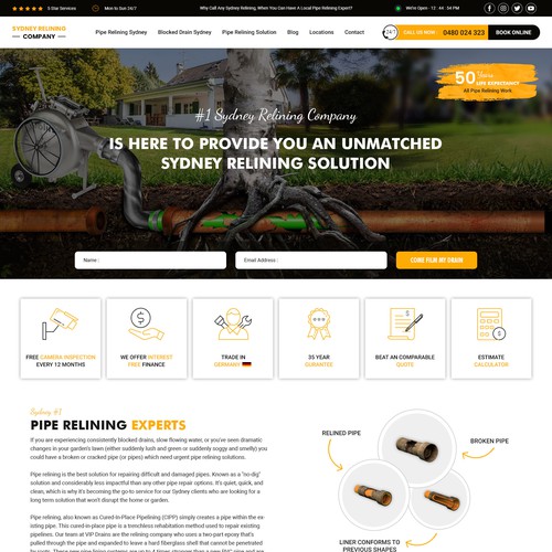 ⭐ SYDNEY PLUMBING COMPANY NEEDING FRESH NEW WEBSITE Design by ⭐️PixelnPixel⭐️