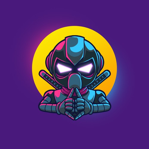 Gaming company needs a ninja-robot mascot! Design von r4pro