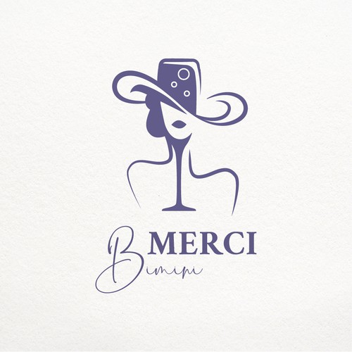 Design a logo for a boutique French cafe and champagne bar Design by Helen MOT