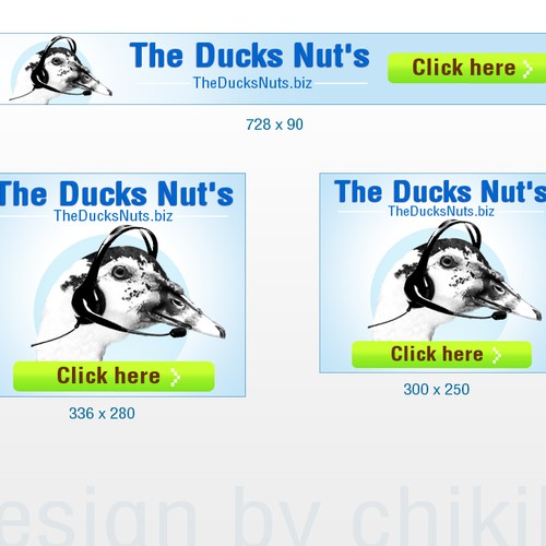 "The Ducks Nut's" - banner ads for the content network.