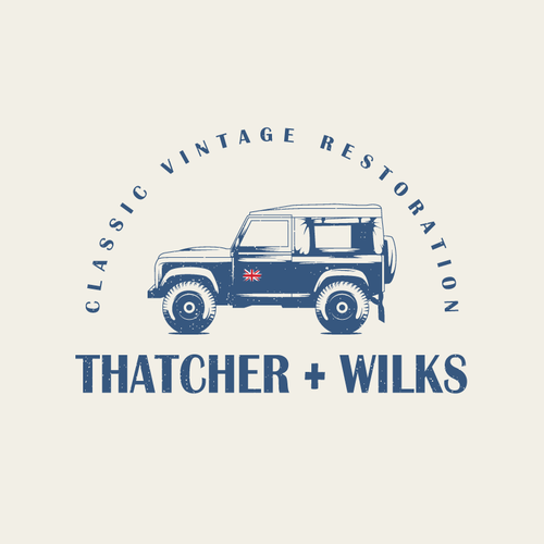 Vintage Classic and cool  Land Rover Restorations to attract Customers Design by Agus Kupit