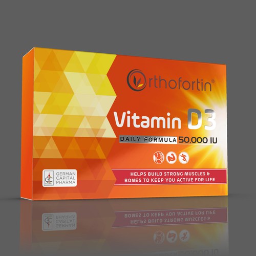 Box for Nutritional Supplement with Vitamin D Design by JOHN's_AlphaCreation