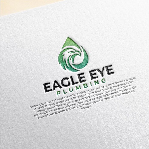 Eye catching and very marketable logo for plumbing company. The company name is Eagle Eye Plumbing Design by ElVano_Eiji ✔
