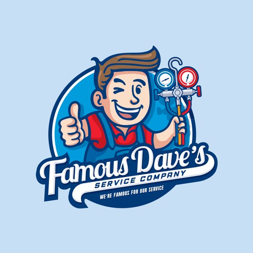 コンペ「Famous Dave's Service Company Logo」のデザイン by dannyovalさん 