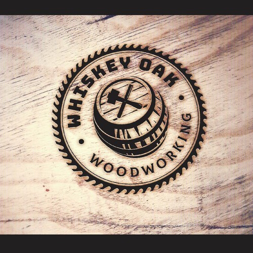 Powerful, vintage, whiskey inspired logo for woodworking company Réalisé par indra kh