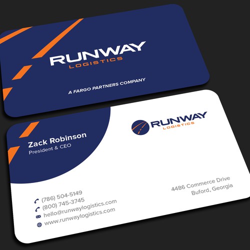 Design di Runway Logistics Business Card di CurveSky™ ☑️