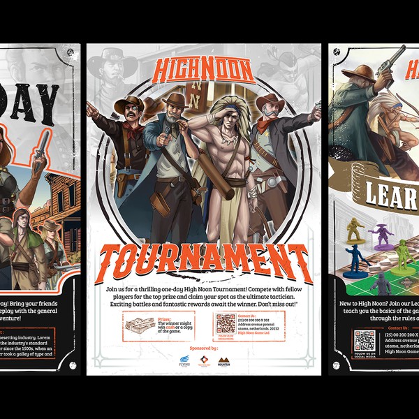 Highnoon game board - flyer poster