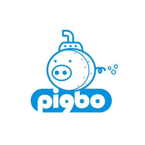 Design funny & minimal logo for 'pigbo' game studio with pig and sub-marine Réalisé par Warnaihari