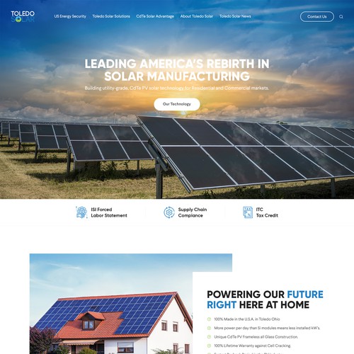 Website Redesign for Solar Panel Manufacturer and Tech Company Design by pixelwebplanet