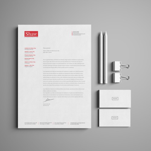 Letterhead for Divorce & Family Law Firm; Modern, Minimalist, Conservative Design Design by Felix SH