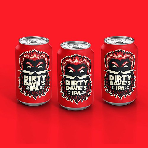 Cool and edgy craft beer logo for Dirty Dave's IPA (made by Bone Hook Brewing Co) Ontwerp door Wintrygrey