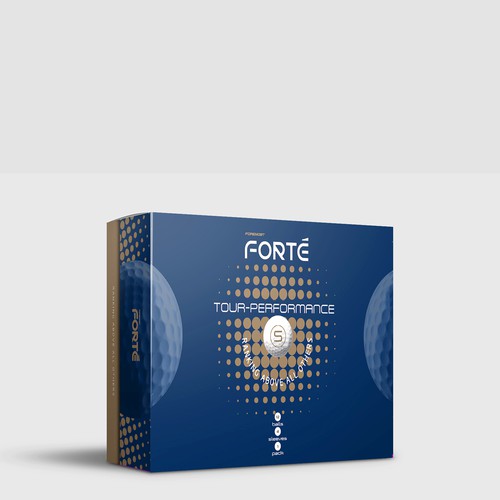 Create a futuristic, high-end packaging golf ball box for Foremost Golf Design réalisé par Levro