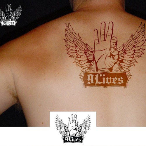 9 Lives Music Group Record Label LOGO Design by simolio