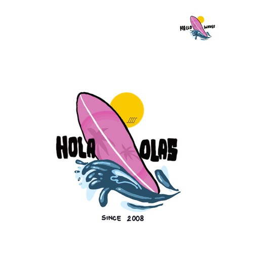 Hola Olas tee Design by arbitise